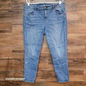 American Eagle Jeans Size 18 R Jegging Next Level Stretch Hi Rise Medium Wash